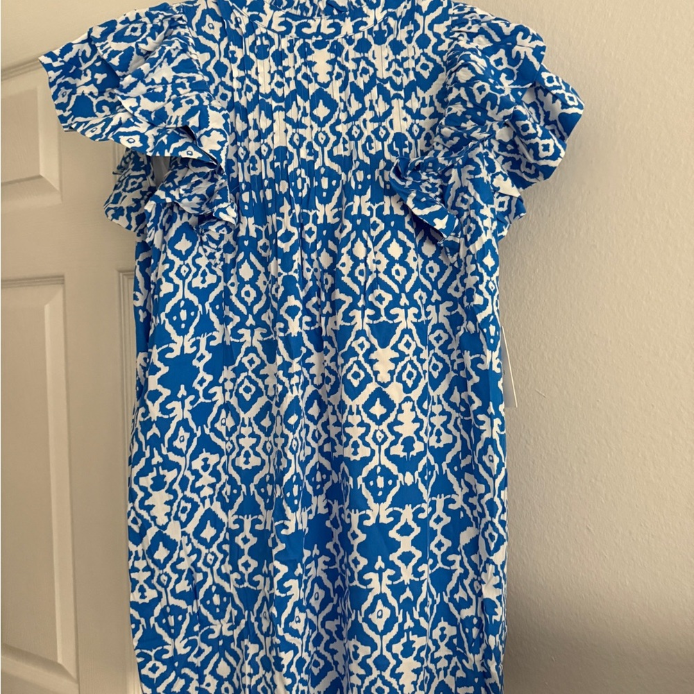 Tuckernuck Ruffled Shoulder Mini Dress